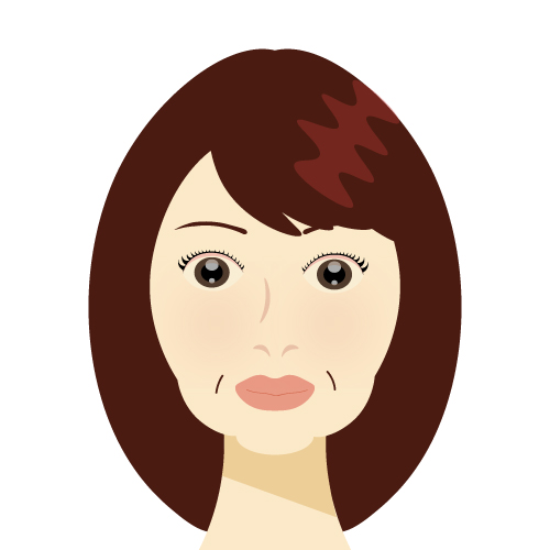 たるみ顔イラスト